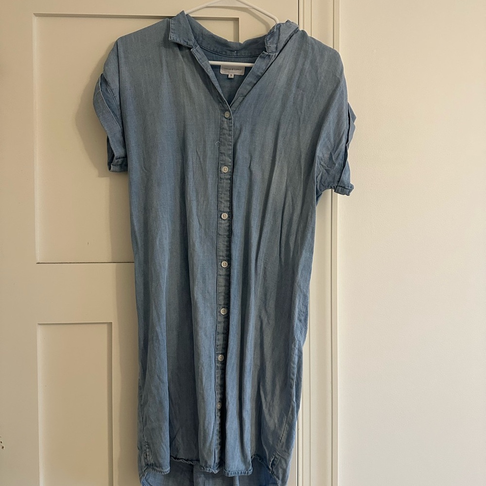Thread & Supply Light Blue Denim Button-Up Dress